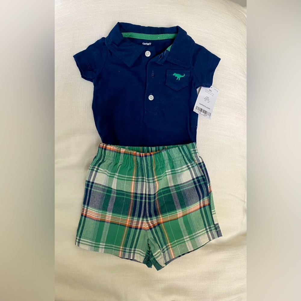 3-Months Carter’s 2-piece Onsie/Shorts Set